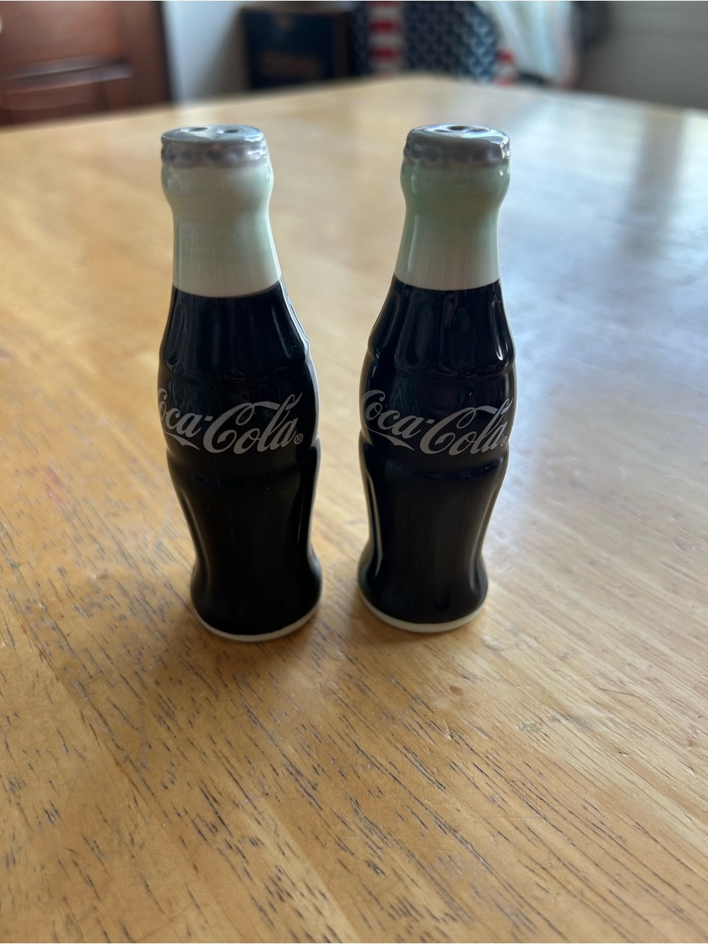 Vintage Coca Cola salt and pepper shakers home decor